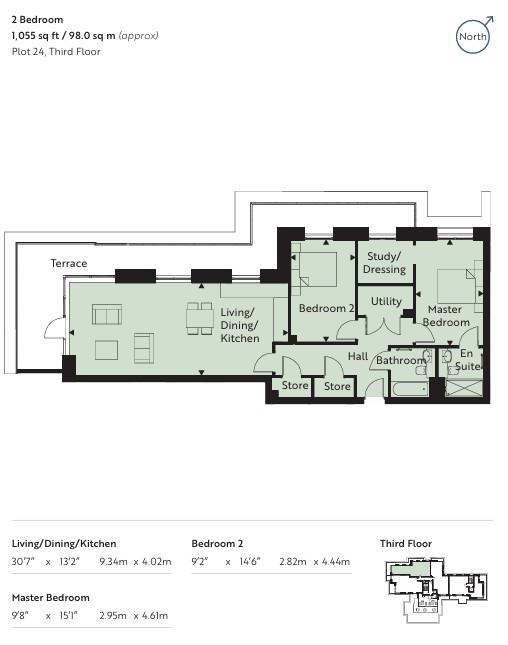 Floor Plan | Flat - Retirement | 24 Lindfield Place | For Sale